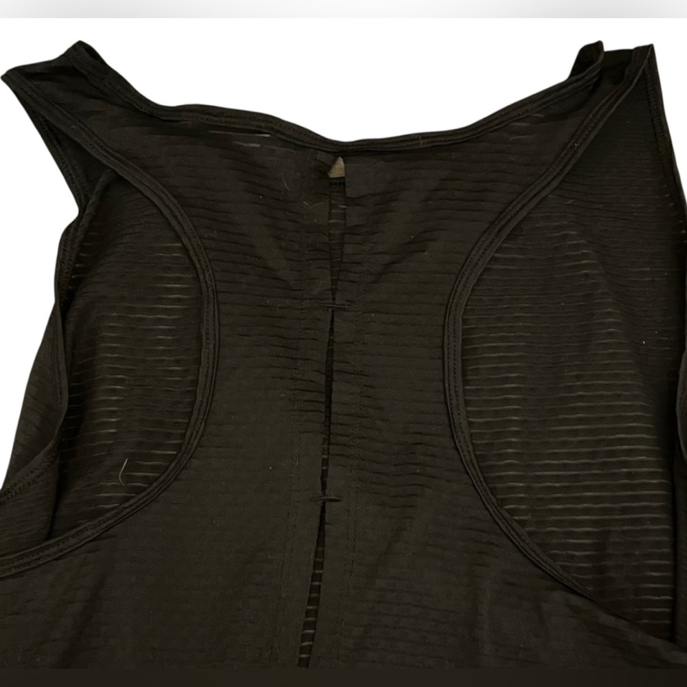 Black racer back slit back tank top swim suite cover up - Picture 3 of 7
